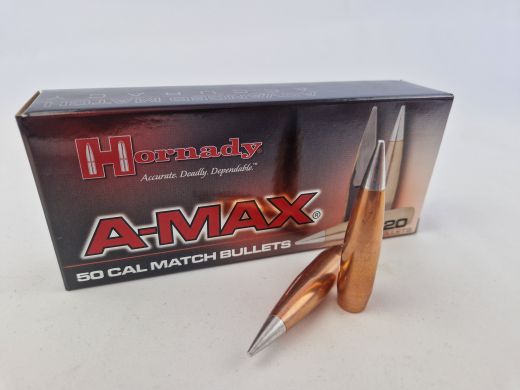 Hornady A-MAX Match .50 BMG Geschosse